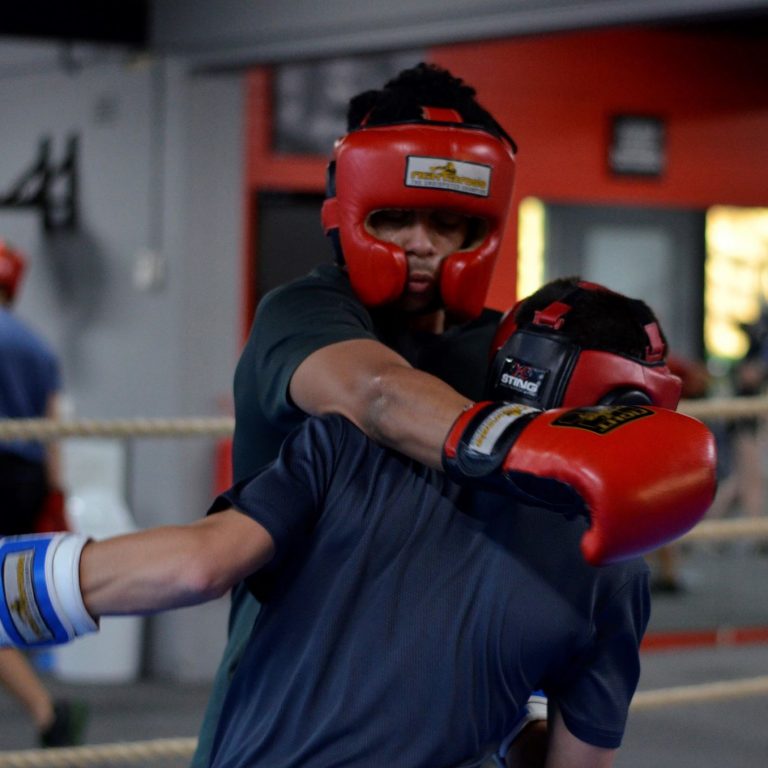 Sam sparring